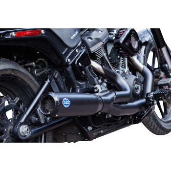 S&S Cycle 2-into-1 Qualifier Exhaust System - Race Only - Guardian Black