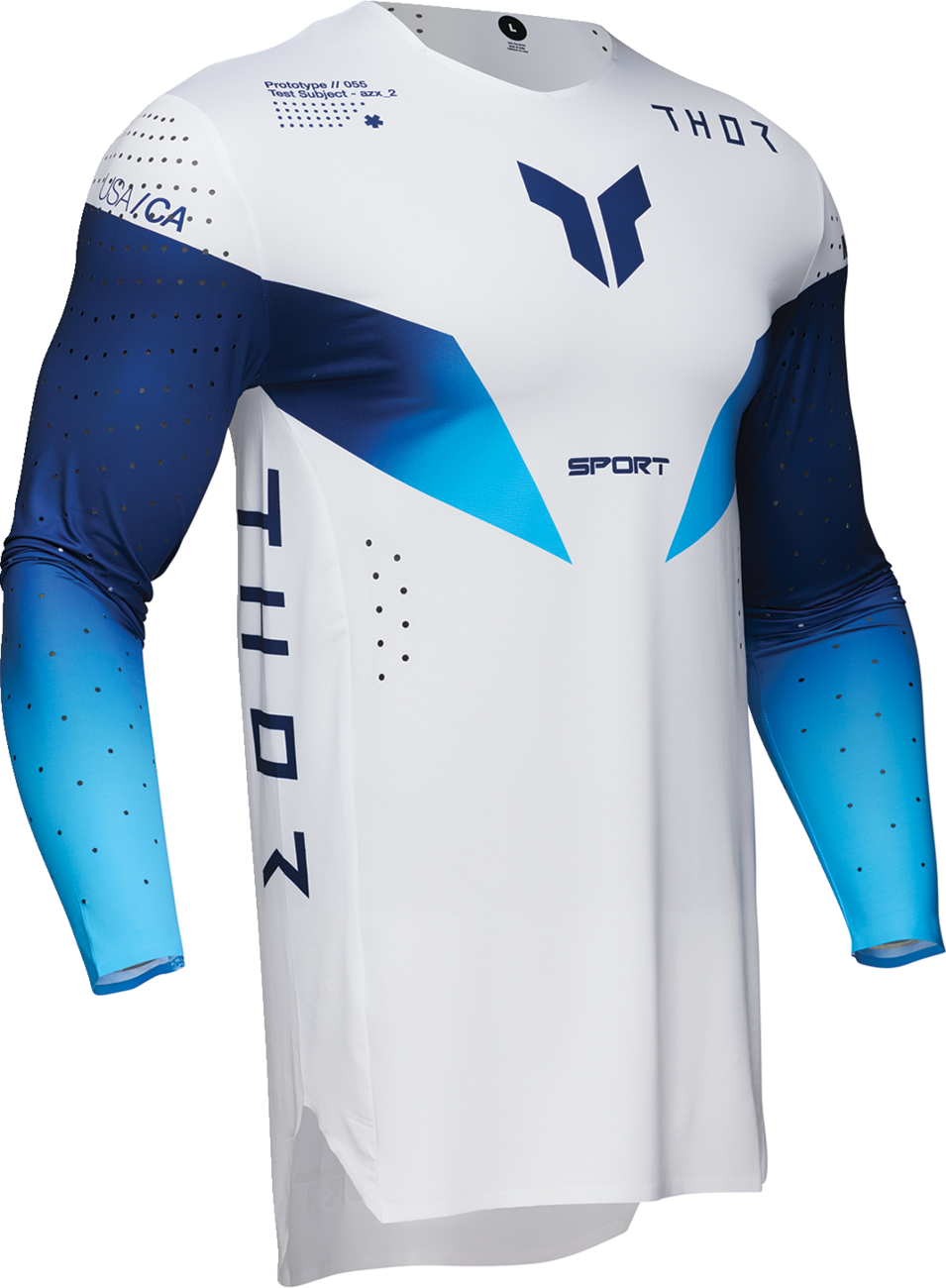 SPORTMODE Strike Jersey — White/Blue/Navy