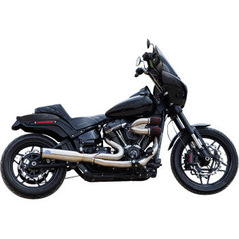 S&S Cycle 2-into-1 Qualifier Exhaust System - Race Only - Brushed Stainless