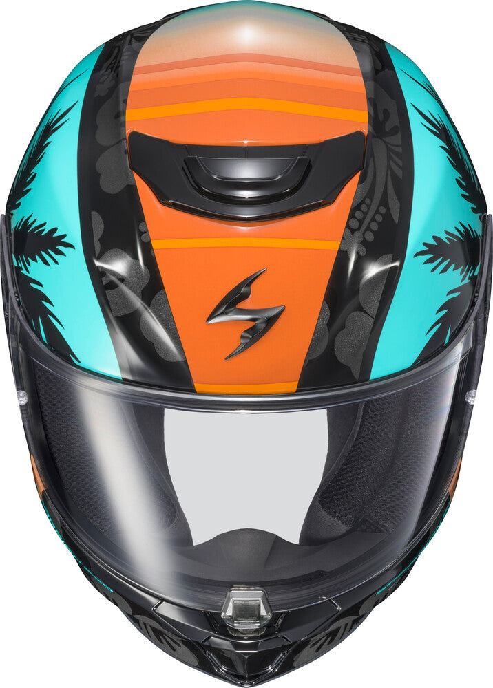 EXO-R330 FULL-FACE HELMET TUBBS LIGHT BLUE/ORANGE SM
