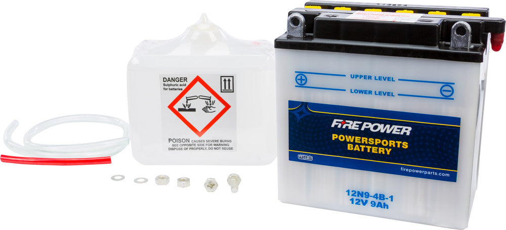 Fire Power Battery w/Acid 12N9-4B-1 12V - Honda/Kawasaki