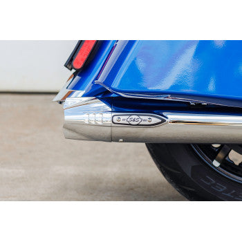 S&S Cycle 4" Broadhead Slip-On Mufflers - Fishtail - Chrome