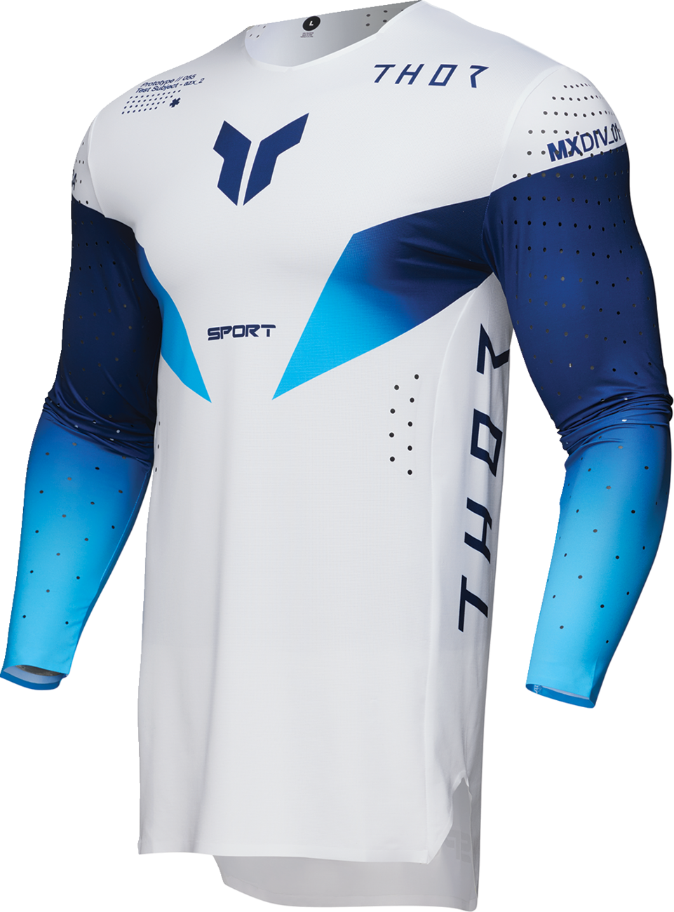 SPORTMODE Strike Jersey — White/Blue/Navy