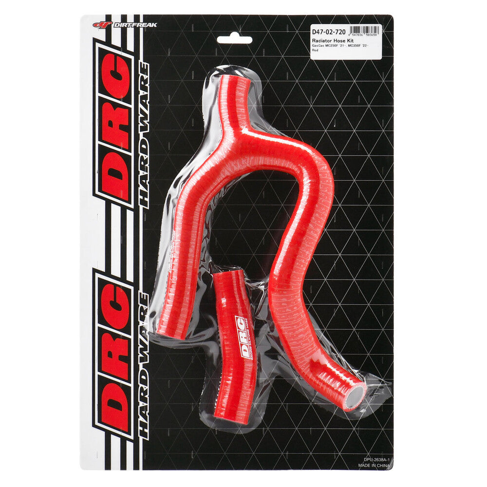 DRC RADIATOR HOSE KIT GAS-GAS RED