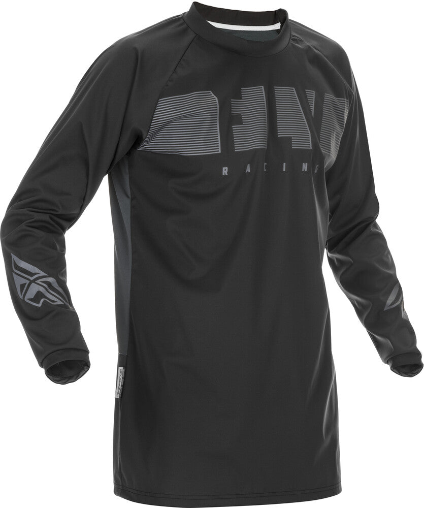 Fly Racing Windproof Black Jersey
