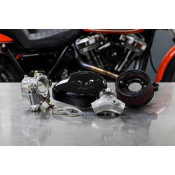 S&S Cycle Super E Carburetor with Stealth Air Cleaner Kit - Gloss Black - Evolution Big Twin