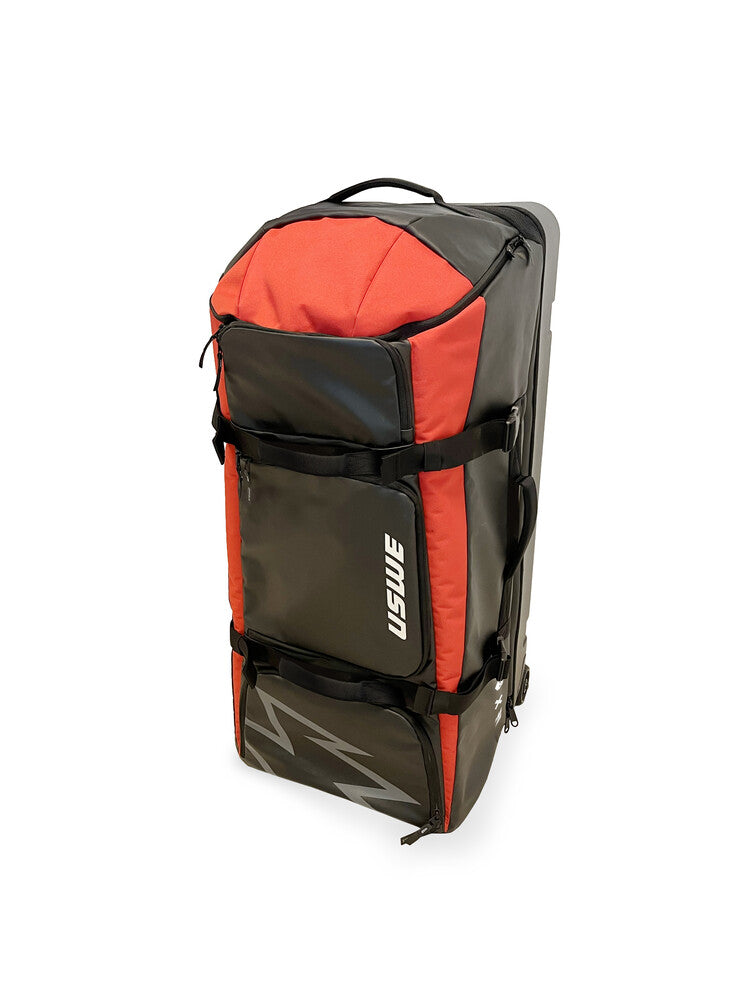 BUDDY 150L ATHLETE GEAR TROLLEY BAG BLACK/USWE RED