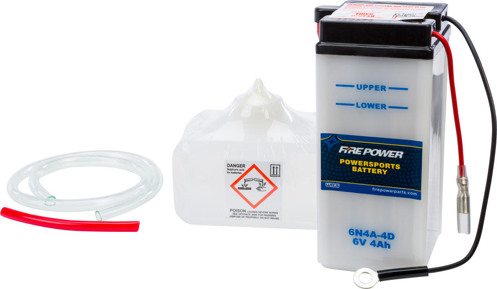 Fire Power Battery W/Acid 6N4A-4D 6V - Yamaha