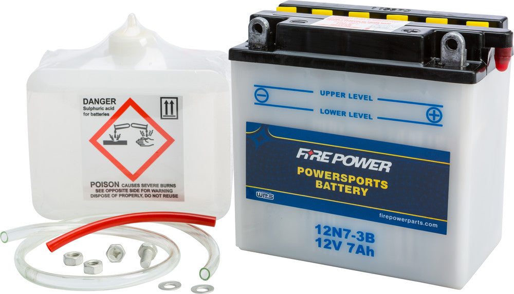 Fire Power Battery W/Acid 12N7-3B 12V - Yamaha/Kawasaki