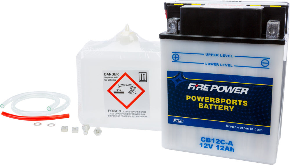 Fire Power Battery w/Acid CB12C-A 12V Heavy Duty - Yamaha
