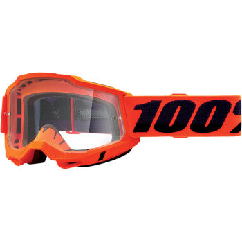 100% ACCURI 2 GOGGLES SOLID CLEAR LENS PICK YOUR COLOR