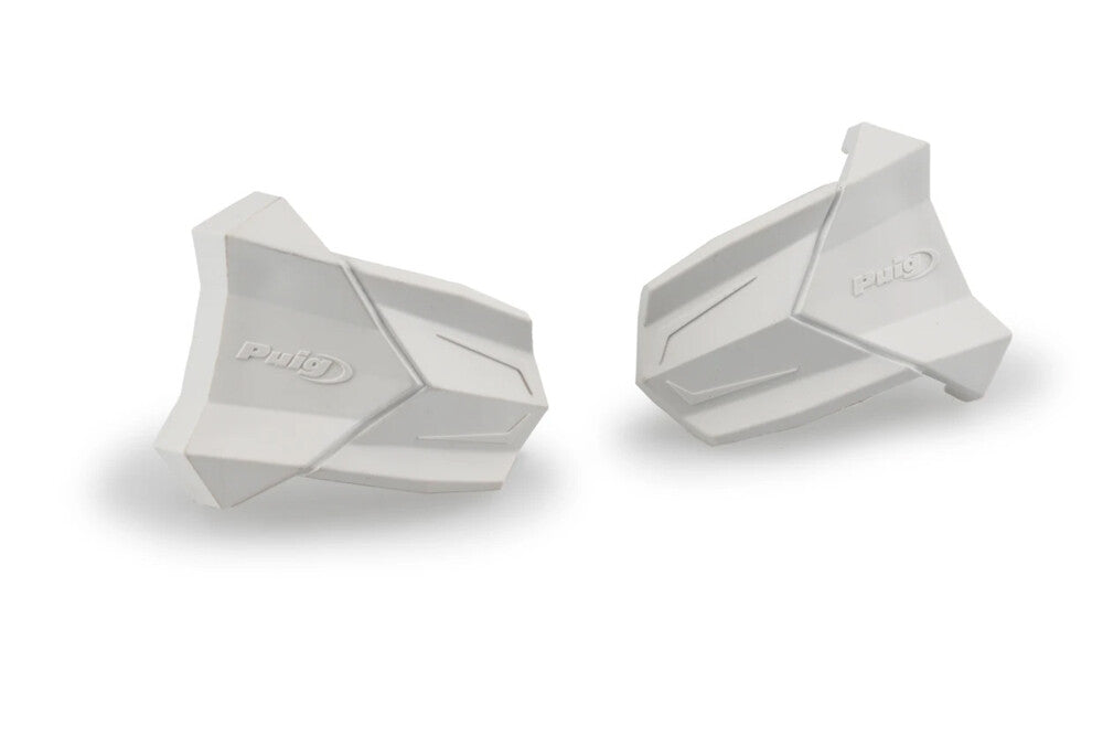 PUIG RUBBER END REPLACEMENT FRAME SLIDER R19 PAIR WHITE