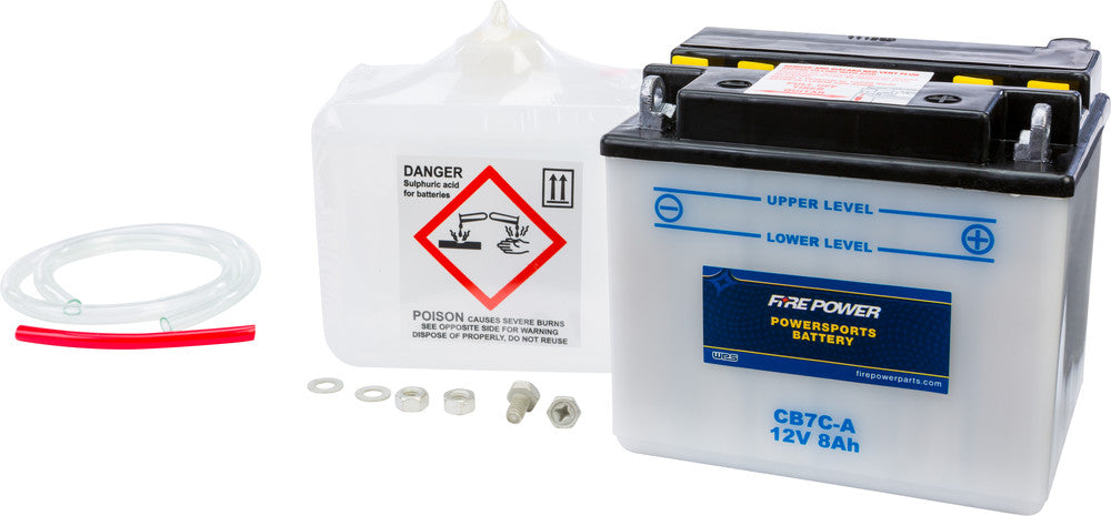 Fire Power Battery w/Acid CB7C-A 12V Heavy Duty - Yamaha