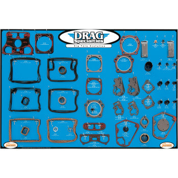 Gasket/Seal and O-Ring Display for Evolution Big Twin Motors