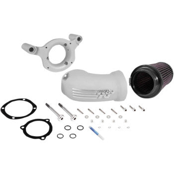 K & N Aircharger® Intake System with Cast Aluminum Intake Tube - Satin Silver