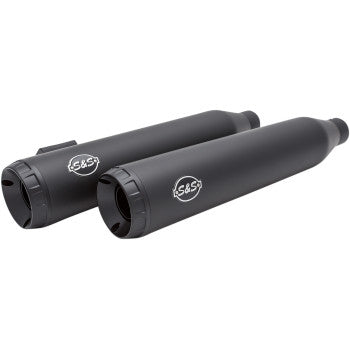 S&S Cycle Grand National Slip-On Mufflers - Ceramic Black