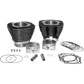 S&S Cycle 97" Big Bore Cylinder Kit - Wrinkle Black - Twin Cam
