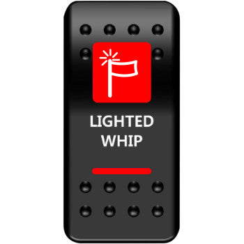 Moose Offroad Rocker Switch Rocker Switch - Lighted Whip - Red