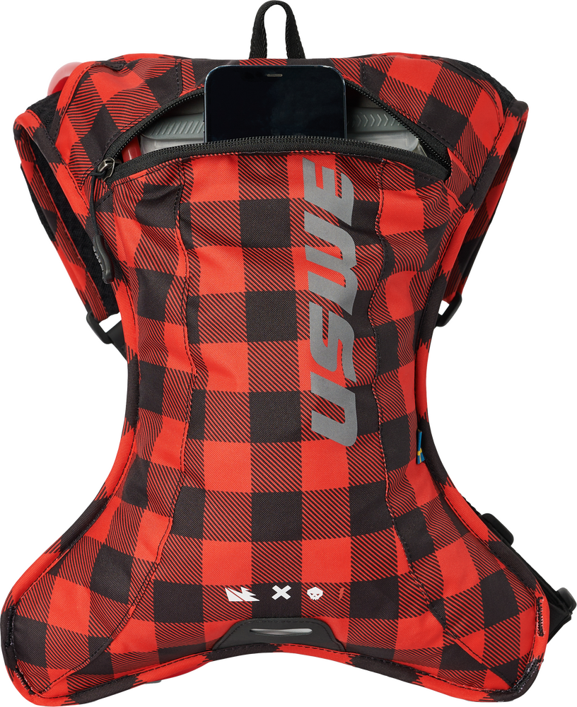 OUTLANDER 2L HYDRATION PACK FLANNEL RED/BLACK