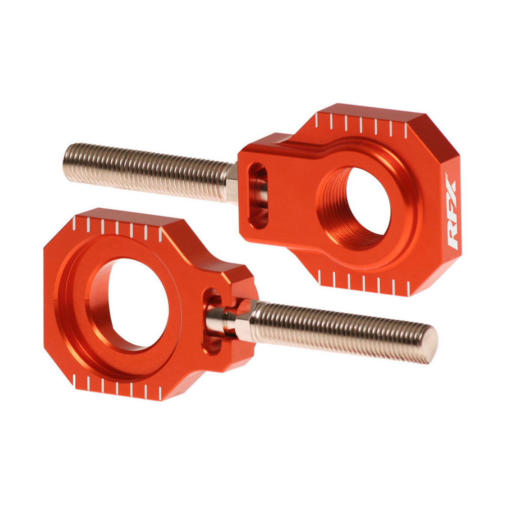 RFX REAR AXLE BLOCKS ORANGE KTM/HUSQ/GAS