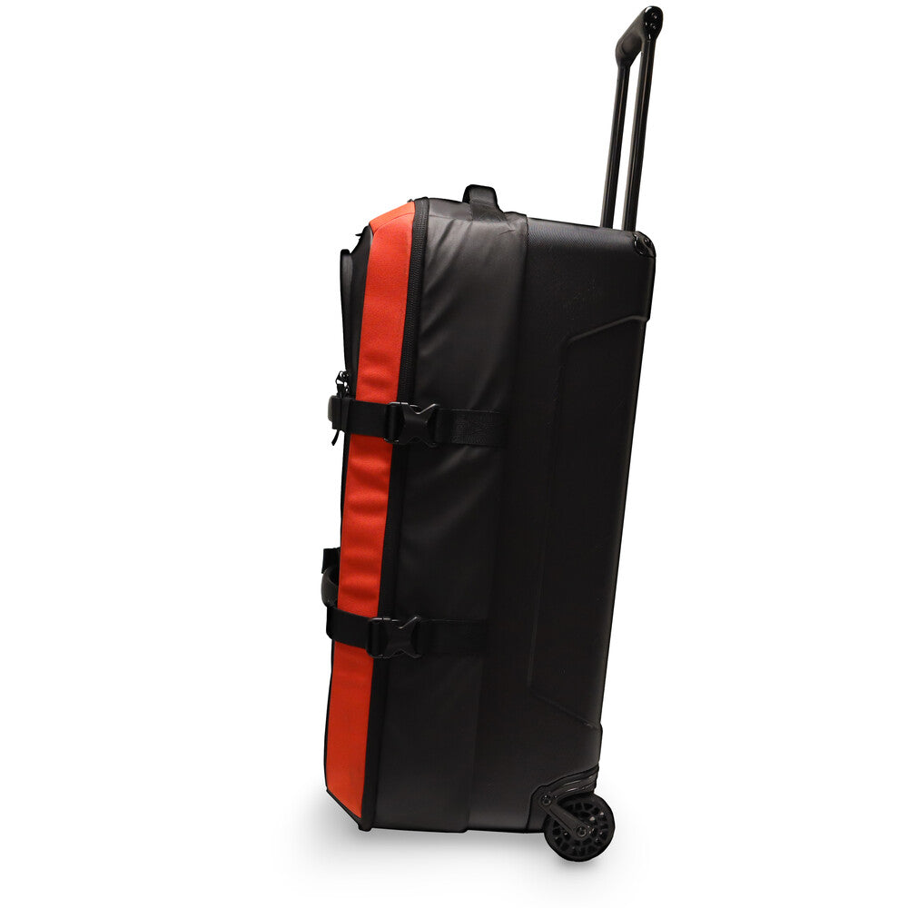 BUDDY 100L ATHLETE GEAR TROLLEY BAG BLACK/USWE RED