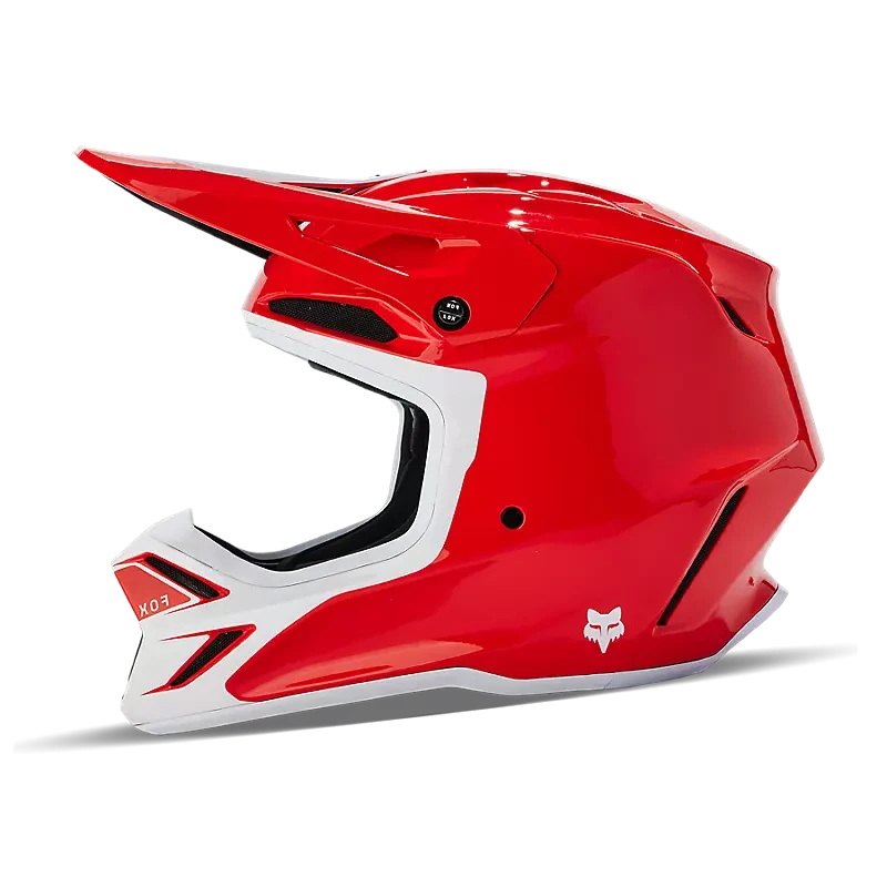 Fox Racing V3 RS Optical Red/White Helmet (M)