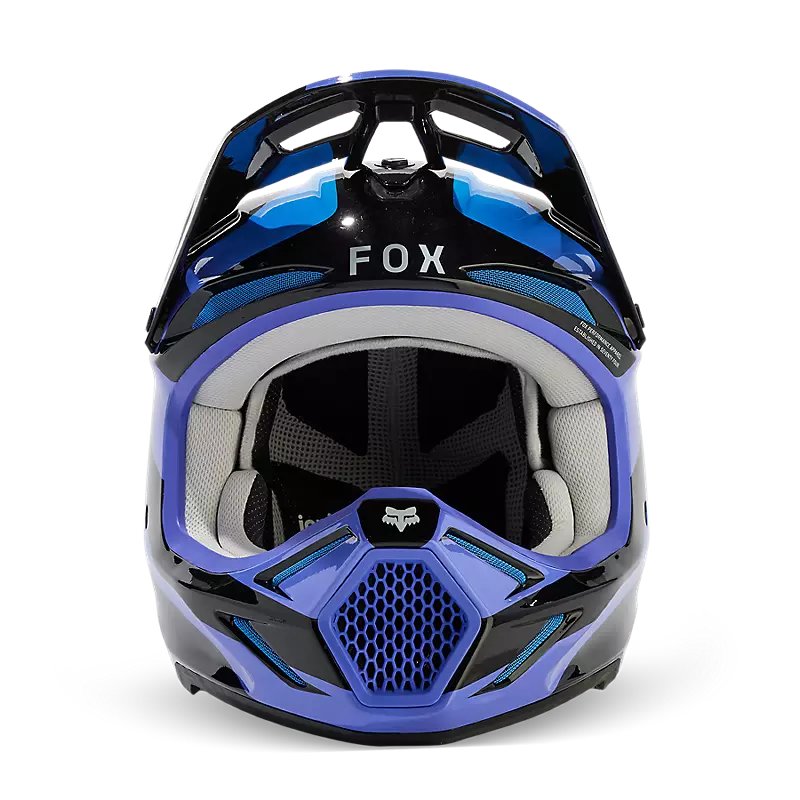 Fox Racing V3 Magnetic Black/Blue/Purple Helmet (M)