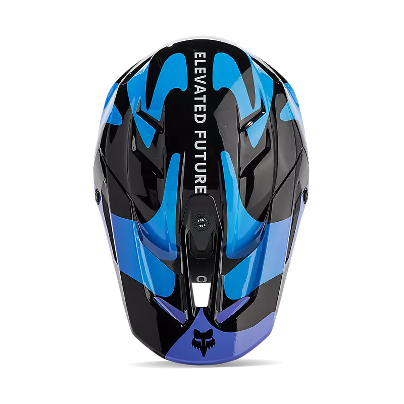 Fox Racing V3 Magnetic Black/Blue/Purple Helmet (M)