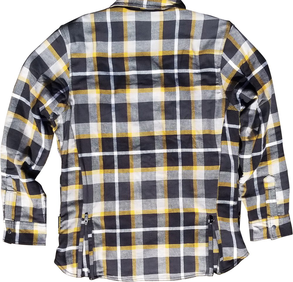 COVERT WOMENS FLANNEL WHITE/YELLOW