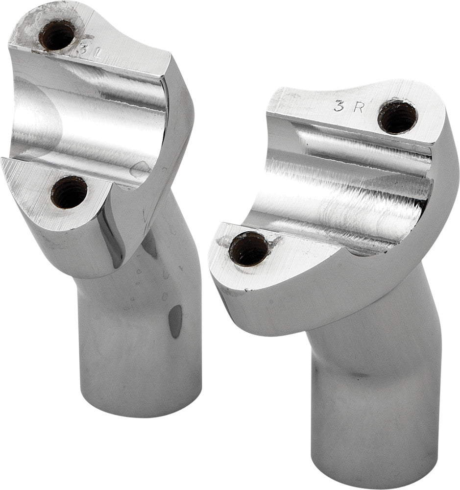 HARDDRIVE H-BAR RISERS 3.5" PULLBACK CHROME