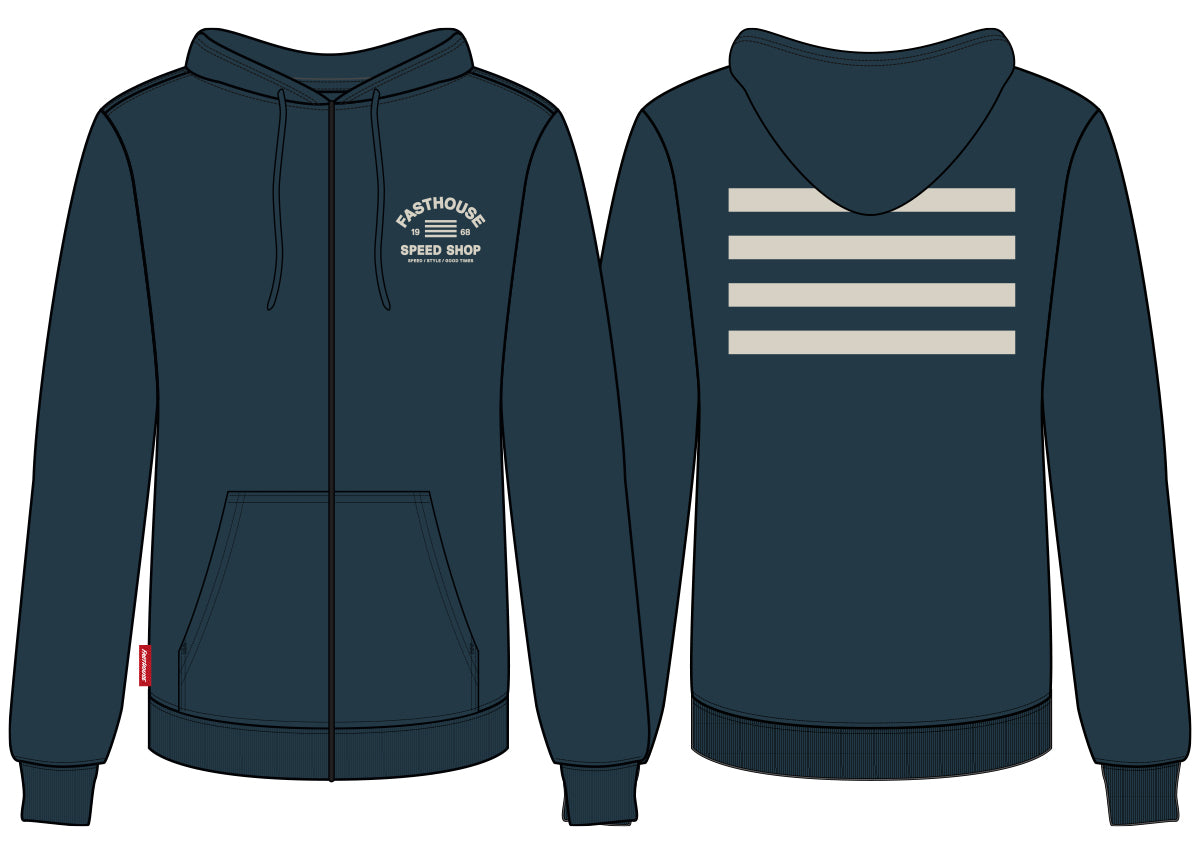 FastHouse Cobalt Hooded Zip-Up Blue