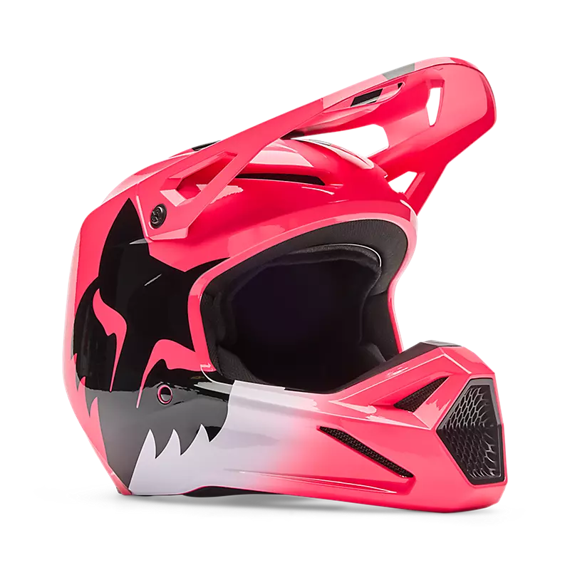 bike racing helmet with visor Fox Racing V1 Shield Helmet – Performance Moto Parts