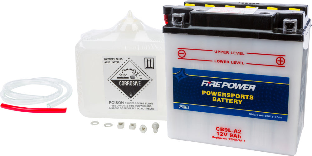 Fire Power Battery w/Acid CB9L-A2 12V Heavy Duty - Kawasaki/Yamaha