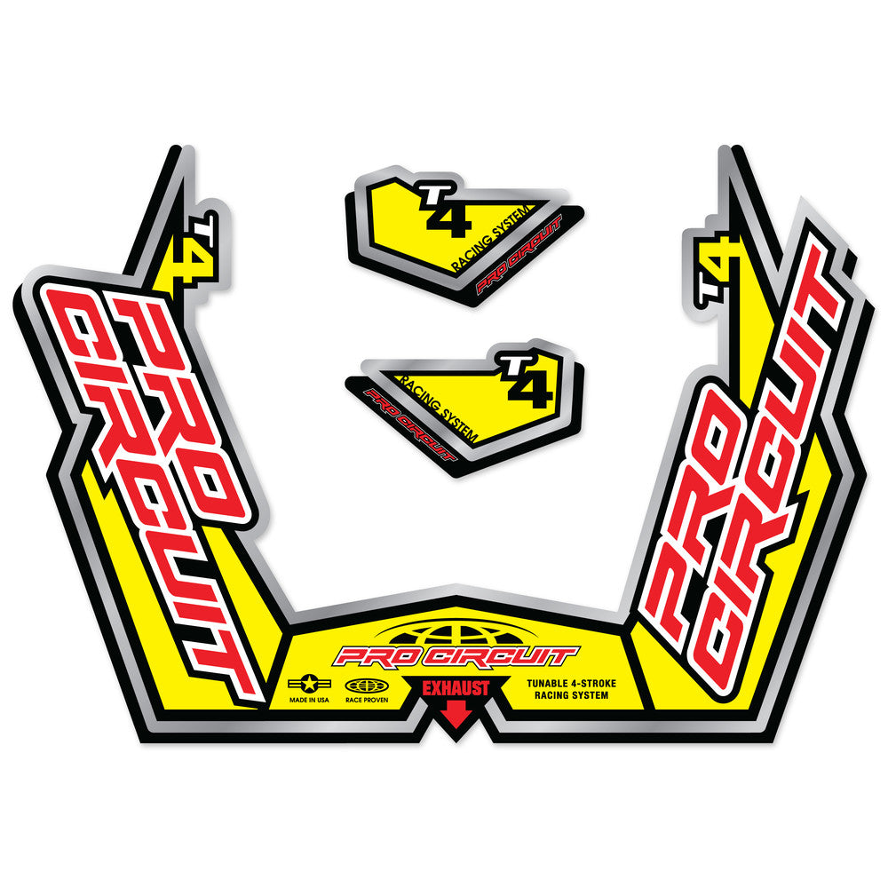 PRO CIRCUIT T4-GP STICKER KIT REPLACEMENT MUFFLER STICKERS