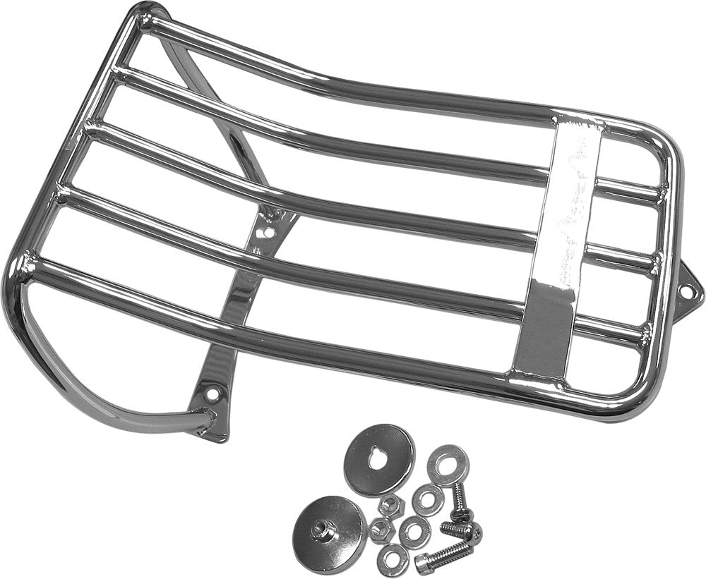 HARDDRIVE LUGGAGE RACK CHROME FXST W/ BOBTAIL FENDER