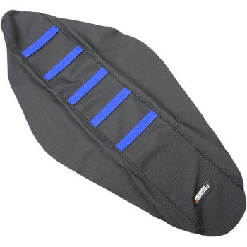 Moose Offroad Ribbed Seat Cover Ribbed Seat Cover - Black Cover/Blue Ribs - Husqvarna