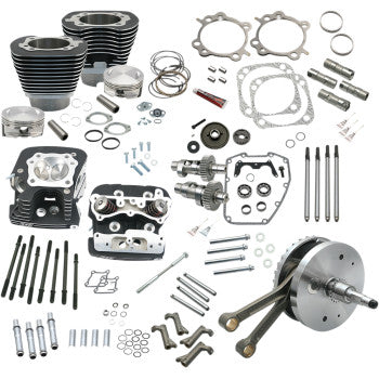 S&S Cycle 124" Hot Set Up® - Big Bore/Stroker - Wrinkle Black - 88B Twin Cam
