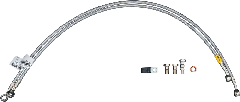 GBRAKES BRAKE LINES SS FRONT/REAR 5 LINE SIL YAM