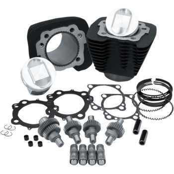 S&S Cycle Hooligan Kit - 1200 cc to 1250 cc - Wrinkle Black - Sportster