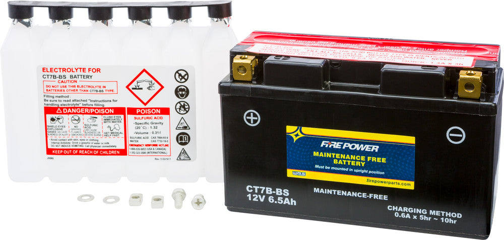 Fire Power Battery CT7B-BS Maintenance Free - Can-Am/Ducati/Suzuki+