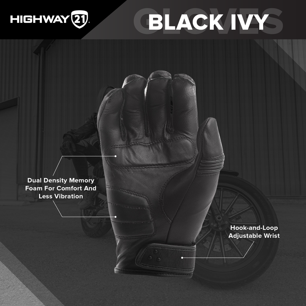 Highway 21 Women's Black Ivy Gloves