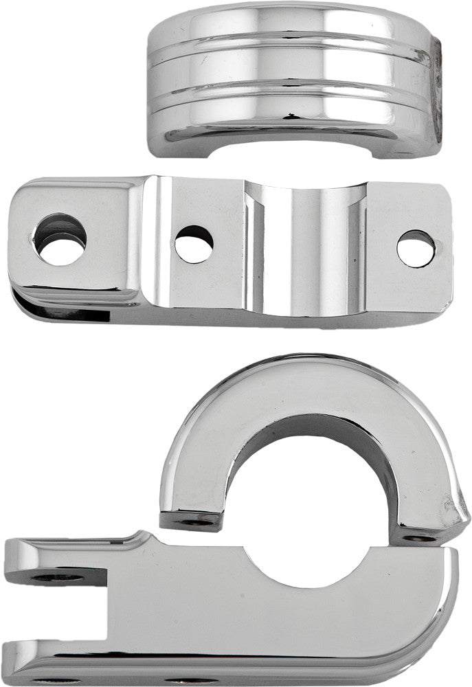 HARDDRIVE FOOTPEG MOUNT CLAMPS 1.25" BAR CHROME