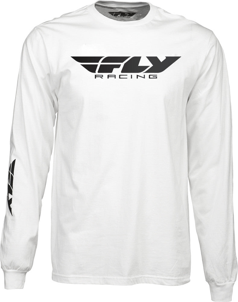 FLY CORPORATE LONG SLEEVE TEE WHITE