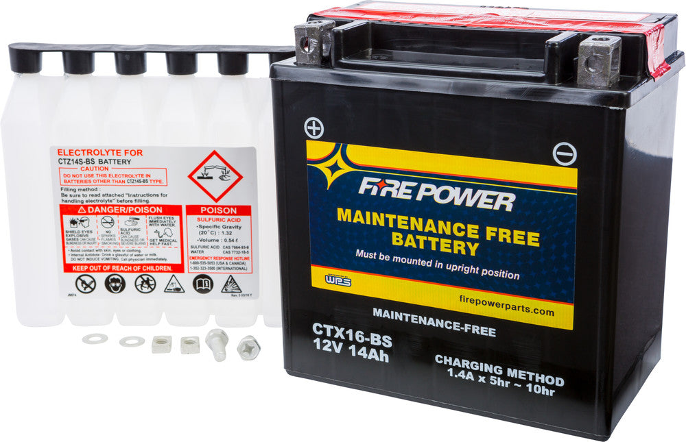 Fire Power Battery CTX16-BS Maintenance Free - BMW/Kawasaki/Suzuki/Triumph