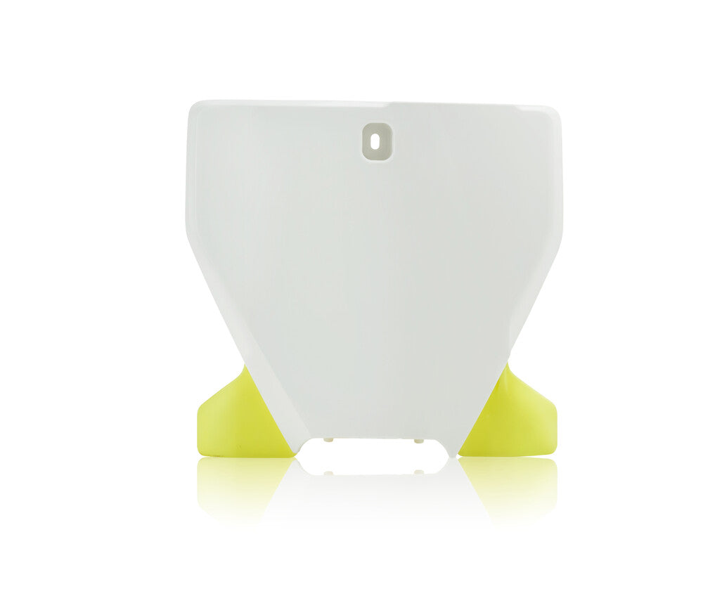 FRONT NUMBER PLATE WHITE/YELLOW