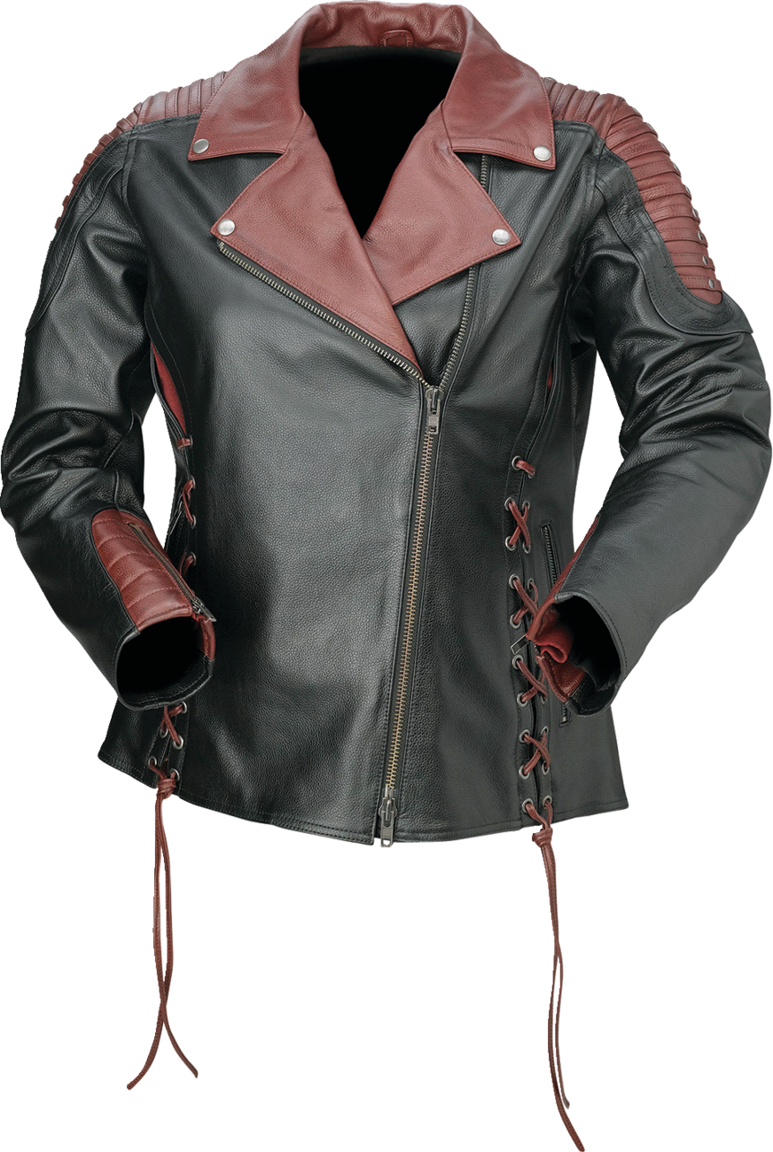 Women's Combiner Leather Jacket