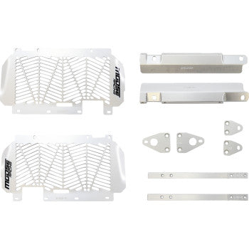 Moose Offroad Billet Radiator Guards Billet Radiator Guards - Silver - Yamaha