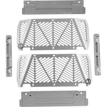 Moose Offroad Radiator Guards Radiator Guards - Silver - Kawasaki/Suzuki