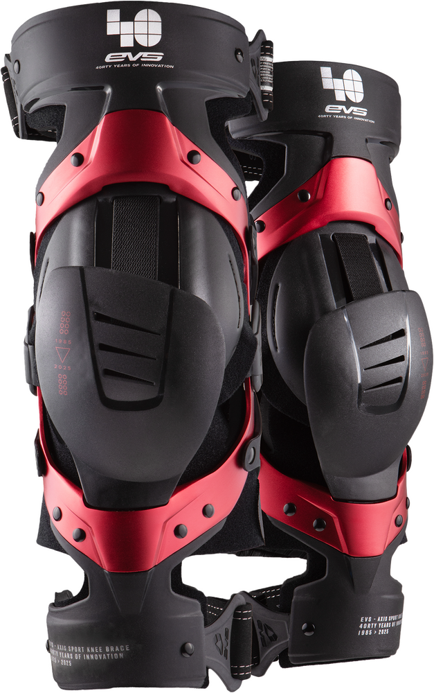 AXIS SPORT KNEE BRACE PAIR LE 40TH ANNIV RED