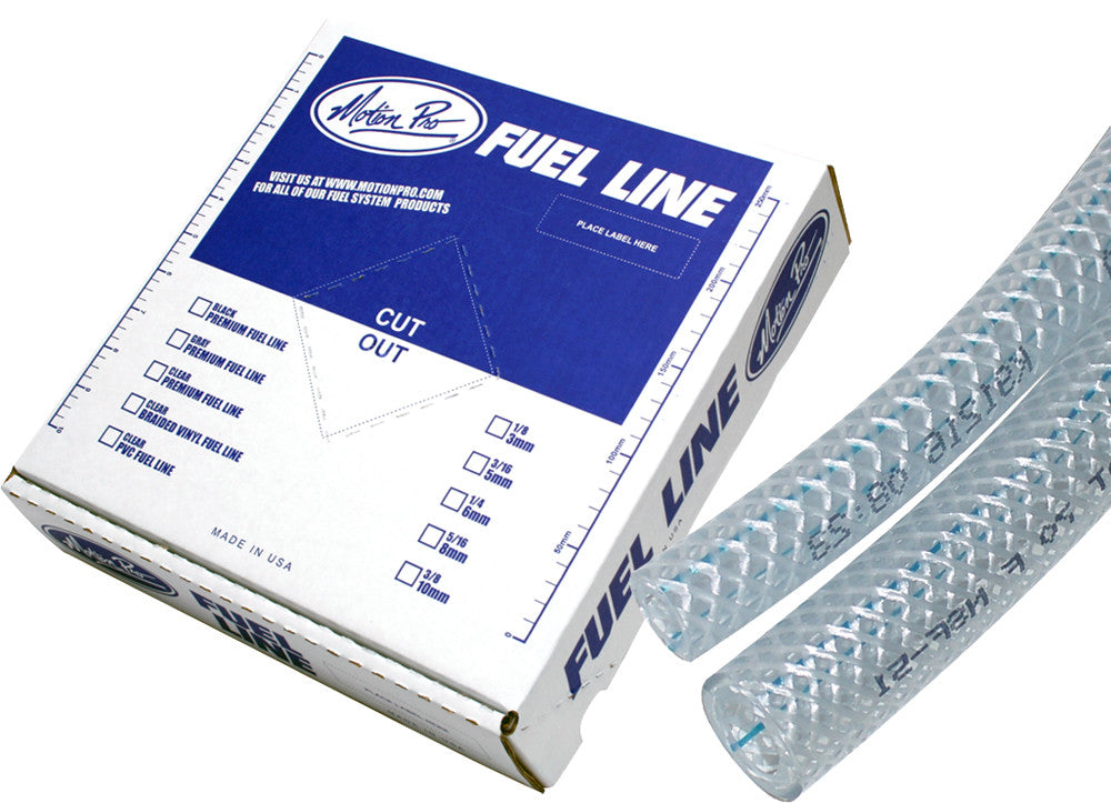 MOTION PRO BRAIDED VINYL FUEL LINE 1/4"X25'
